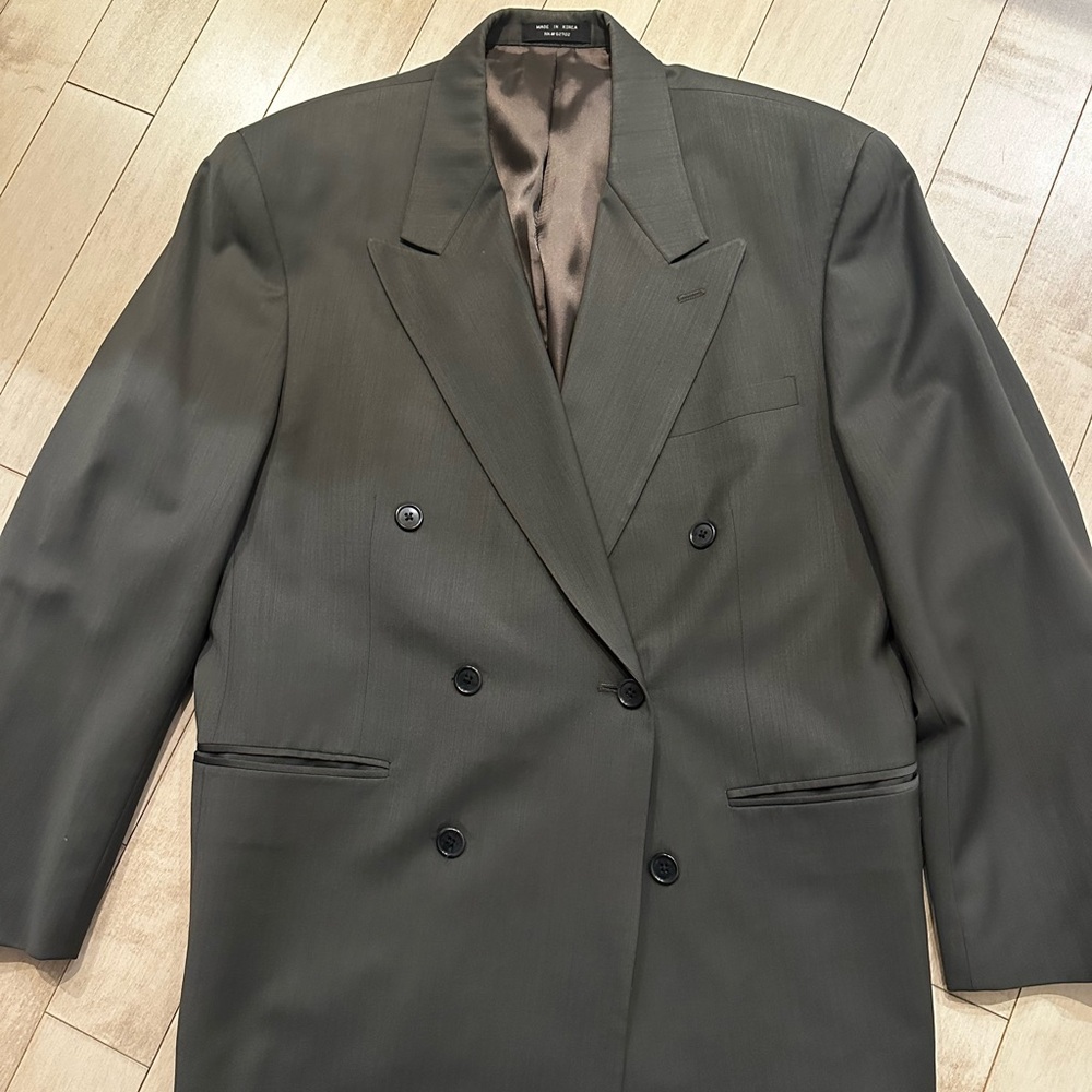 Double-Breasted Vintage dark green blazer
